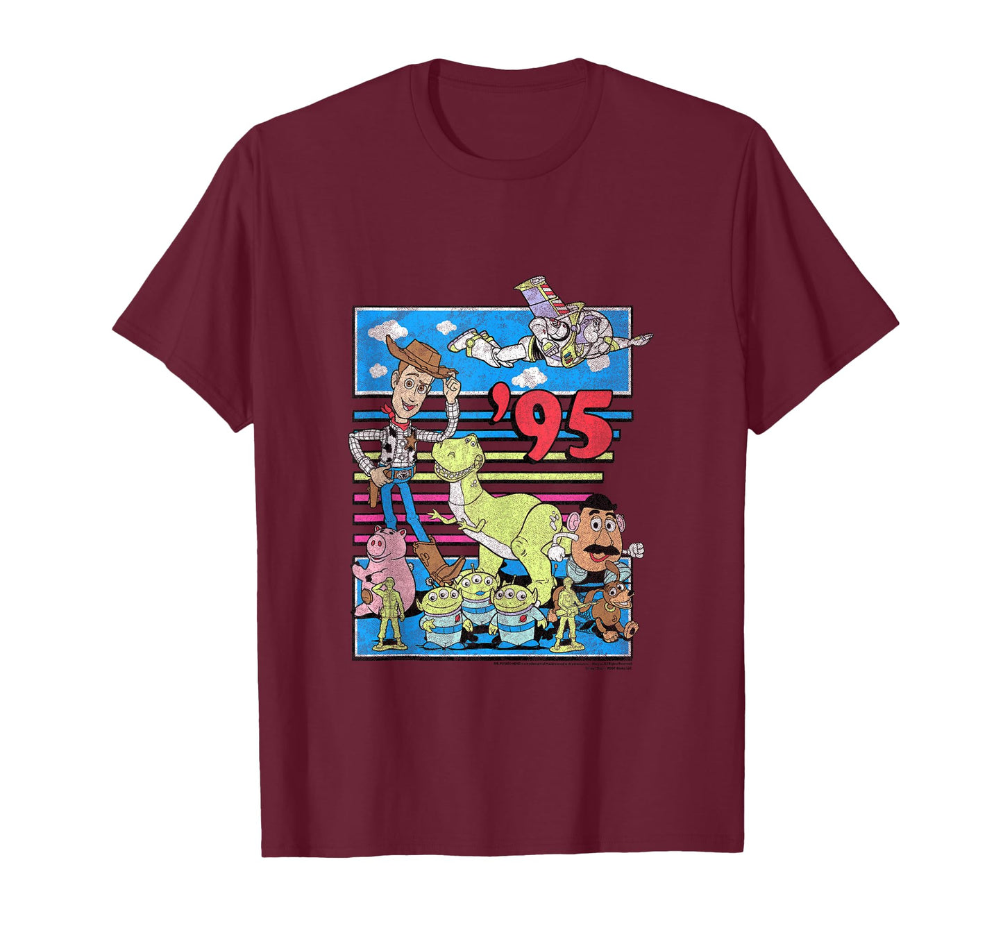 Disney Pixar Toy Story 95 Retro Distressed Colorful Tank Top