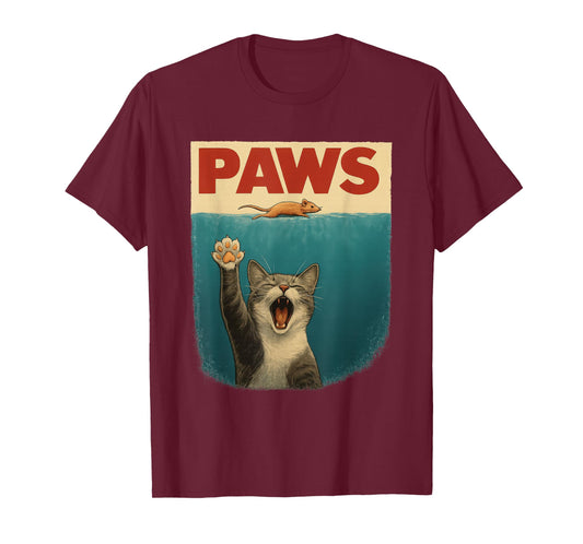 Funny Cat & Mouse Parody Retro Art – Paws T-Shirt