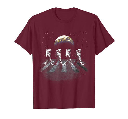 Astronauts in Walking in Space Earth Moon T-Shirt T-Shirt