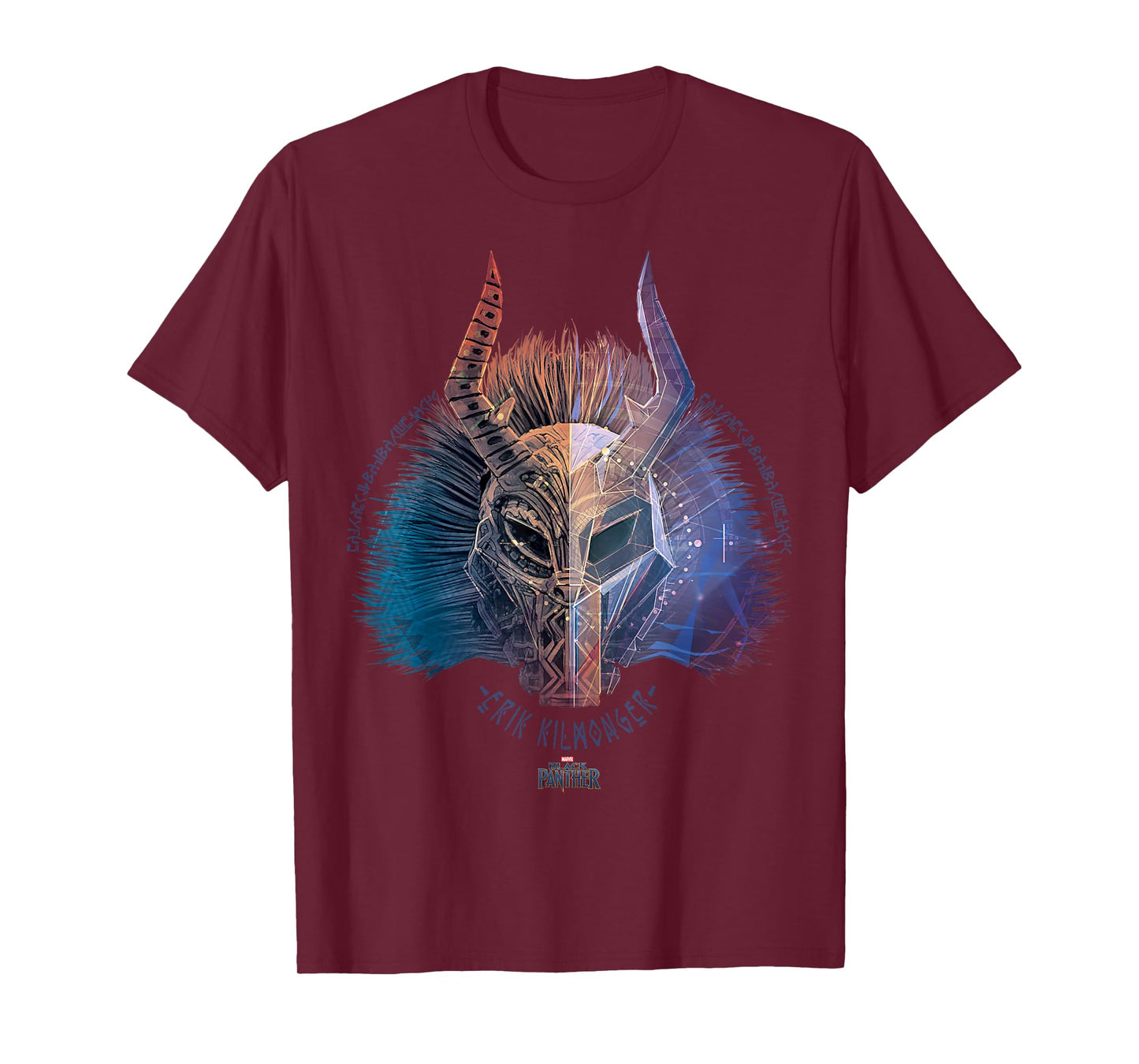 Marvel Black Panther Movie Killmonger Ombre Graphic T-Shirt T-Shirt