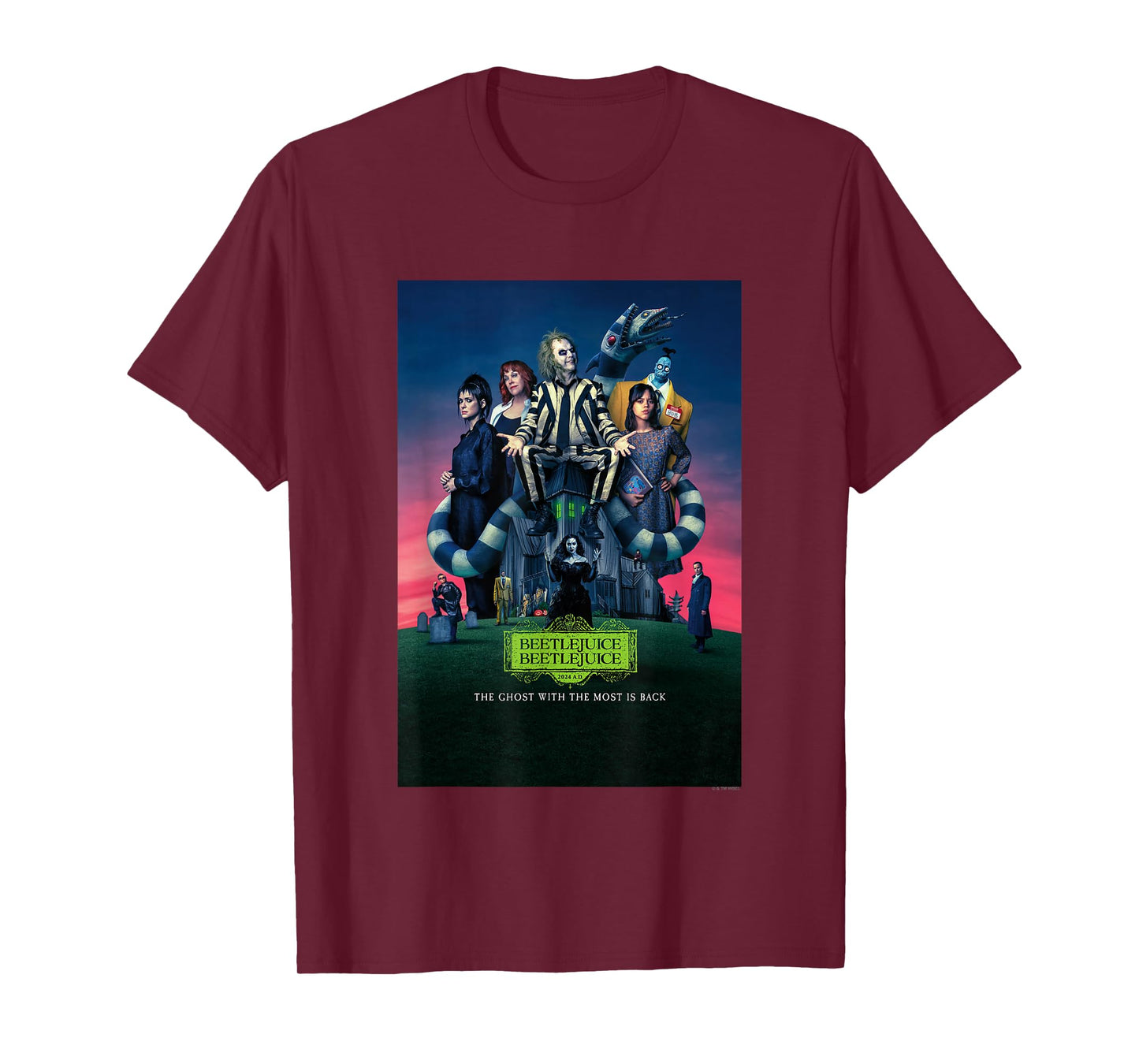 Beetlejuice Beetlejuice The Ghost With The Most Movie Poster T-Shirt