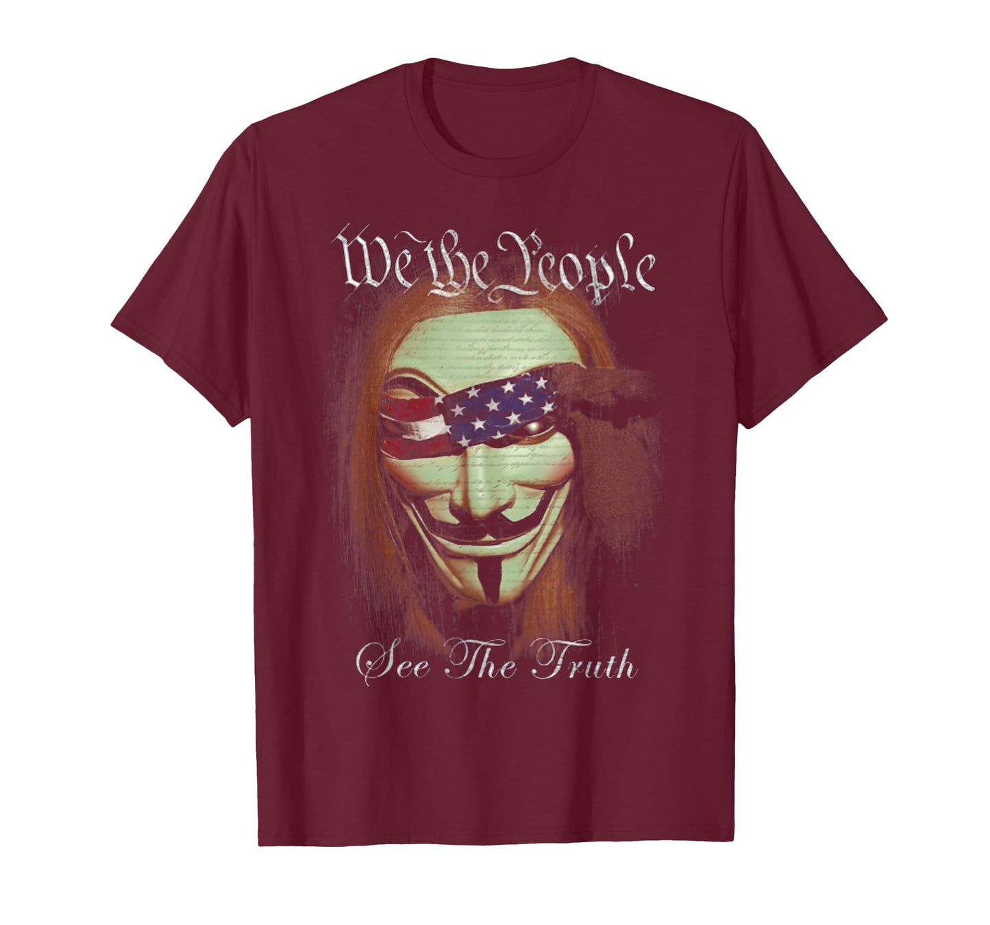 We The People See The Truth Patriot Funny Mask T-Shirt