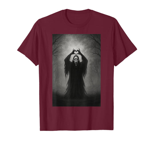 Retro Scary Ghost Love Hands Funny Horror Halloween Costume T-Shirt