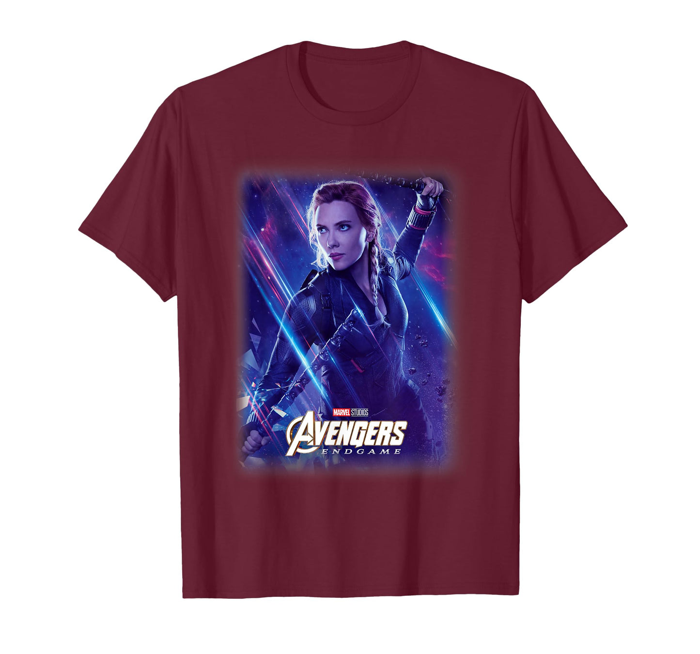 Marvel Avengers Endgame Black Widow Galactic Poster T-Shirt