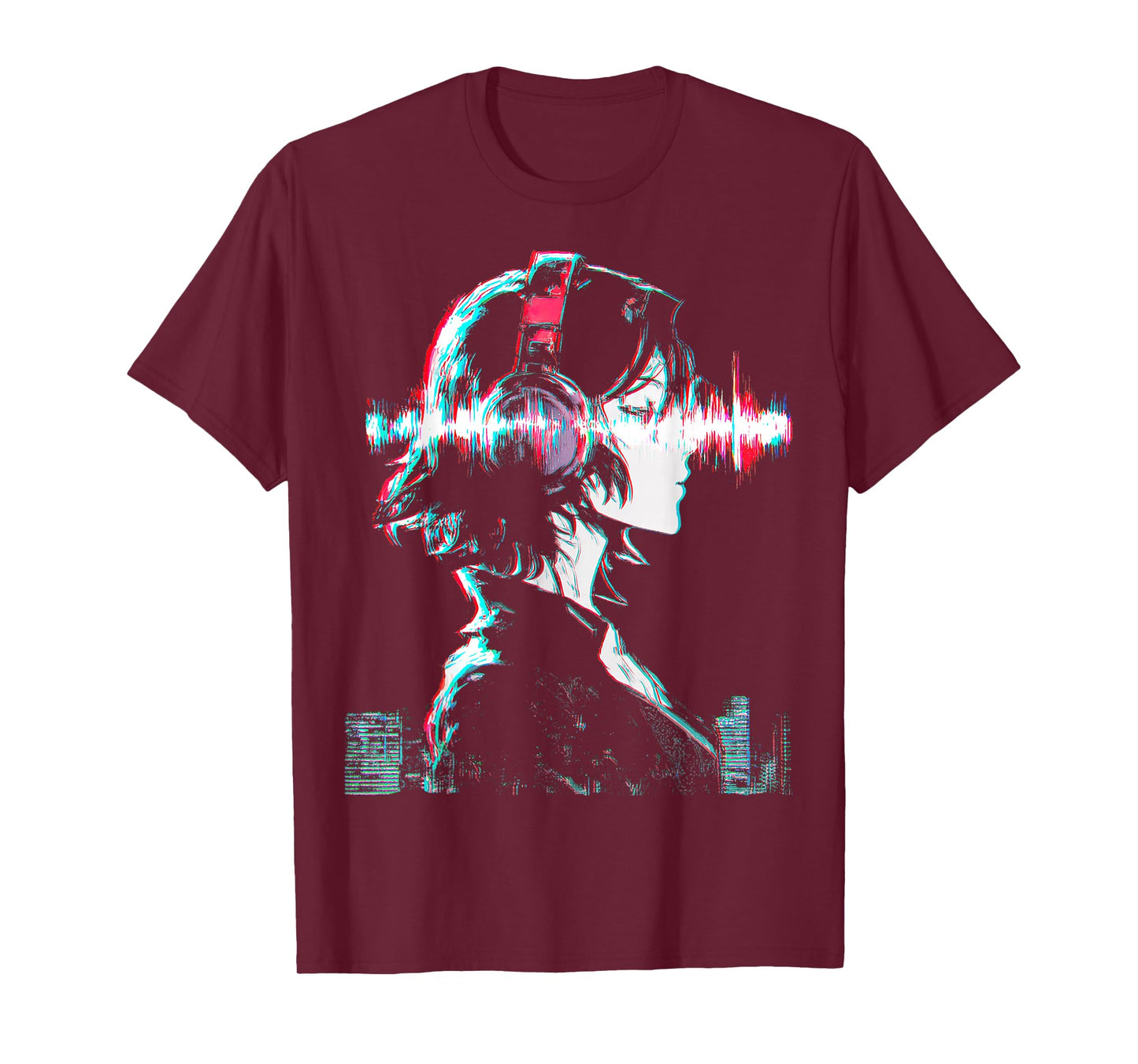 Anime DJ Music Headphones T-Shirt