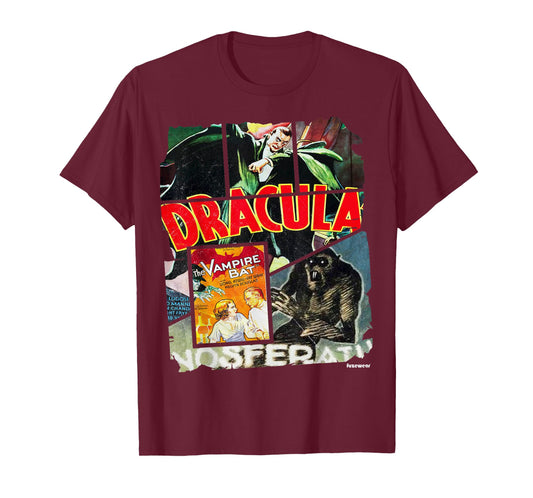 Vintage Style Horror Nosferatu Movie Poster Collage T-Shirt T-Shirt