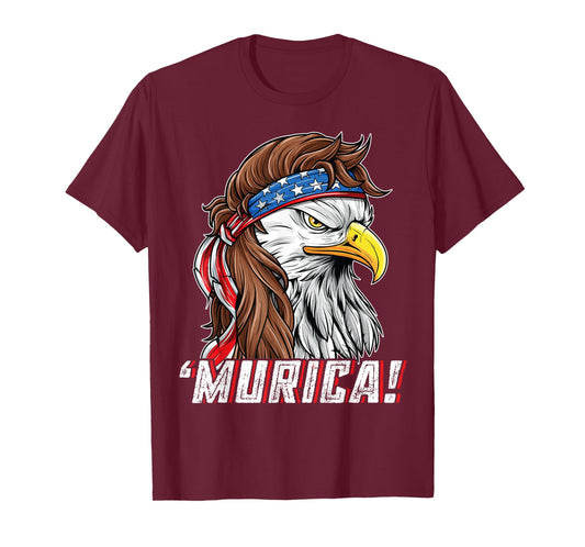 4th of July Bald Eagle Mullet Murica USA USA Merica T-Shirt