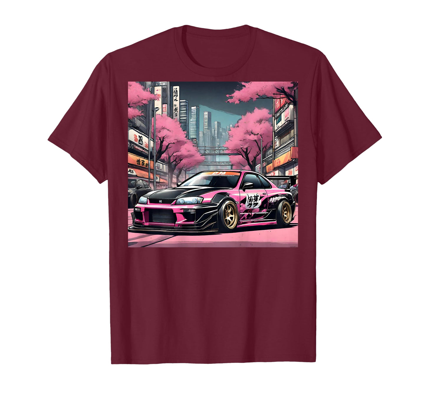 JDM Tokyo Skyline Retro Race Car Drift Tuning On The Back T-Shirt