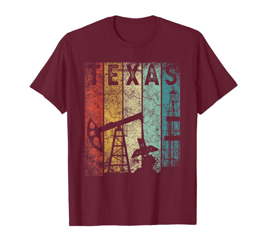 Texas Oil Rig Oilfield Industry For Oilman Oilwoman Men Gift T-Shirt