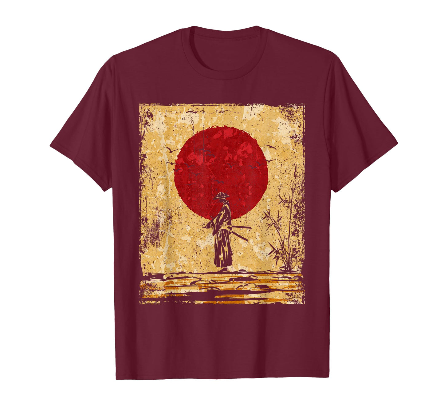 Samurai Japanese Art Vintage Fighter Retro T-Shirt