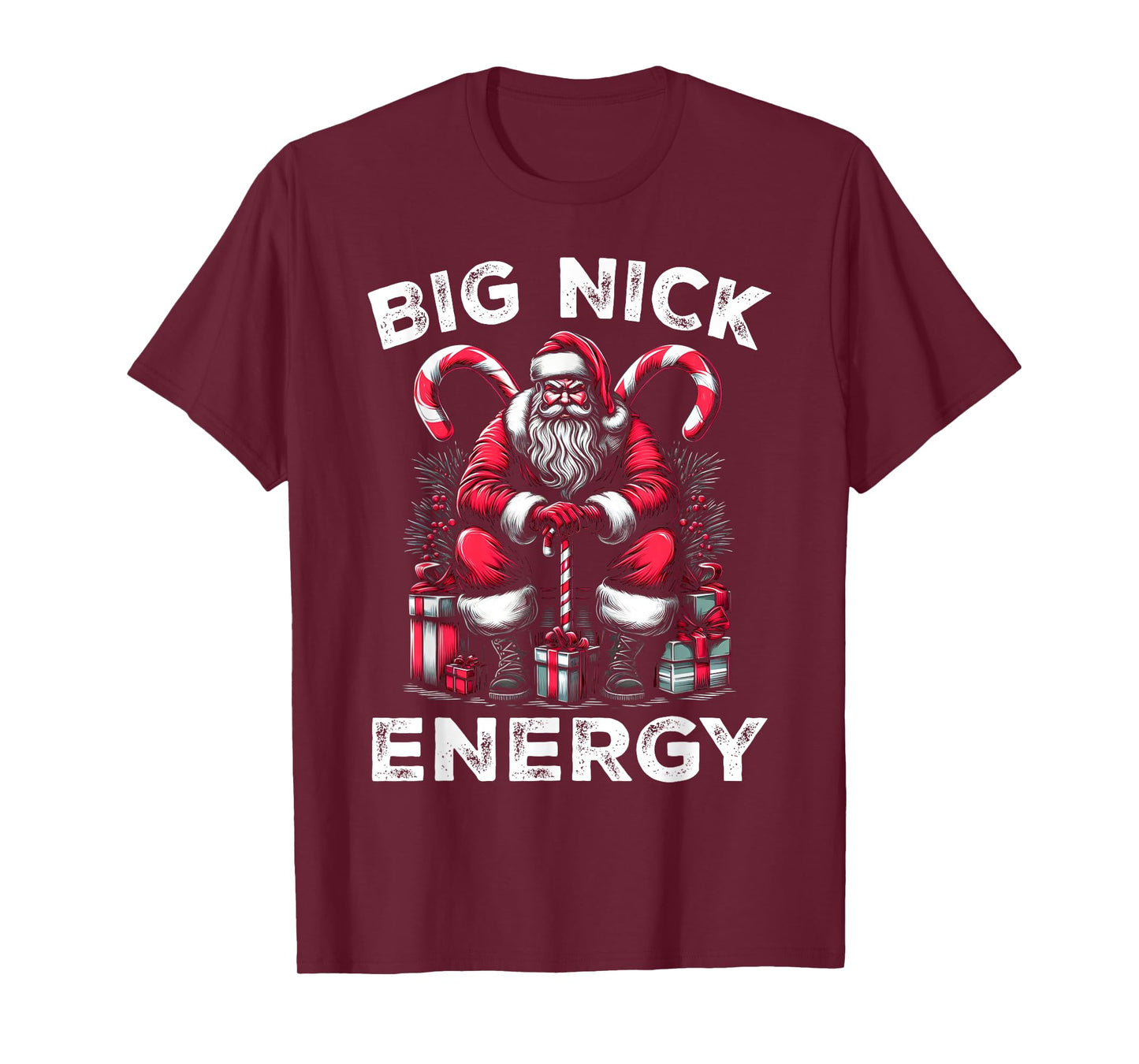 Big Nick Energy Funny Santa Claus Christmas Men Women Kids T-Shirt