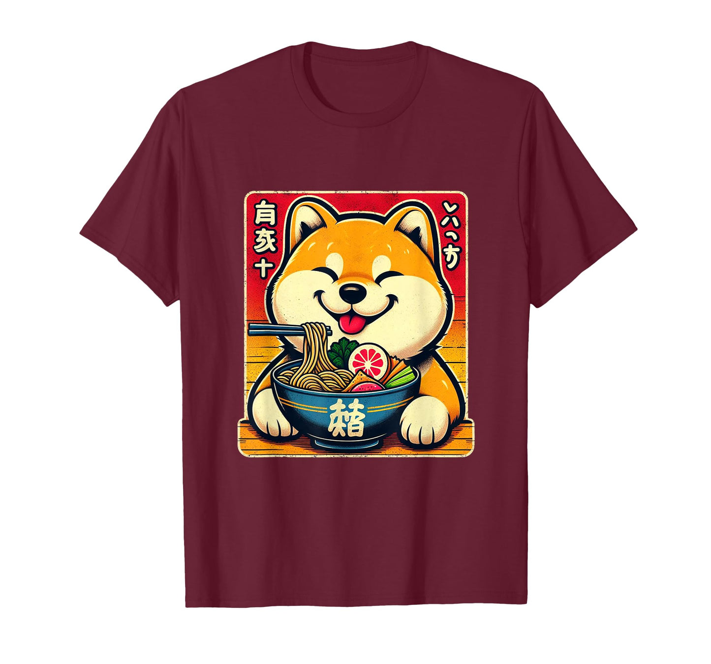 Shiba Inu Ramen Kawaii Neko Japanese Noodles T-Shirt