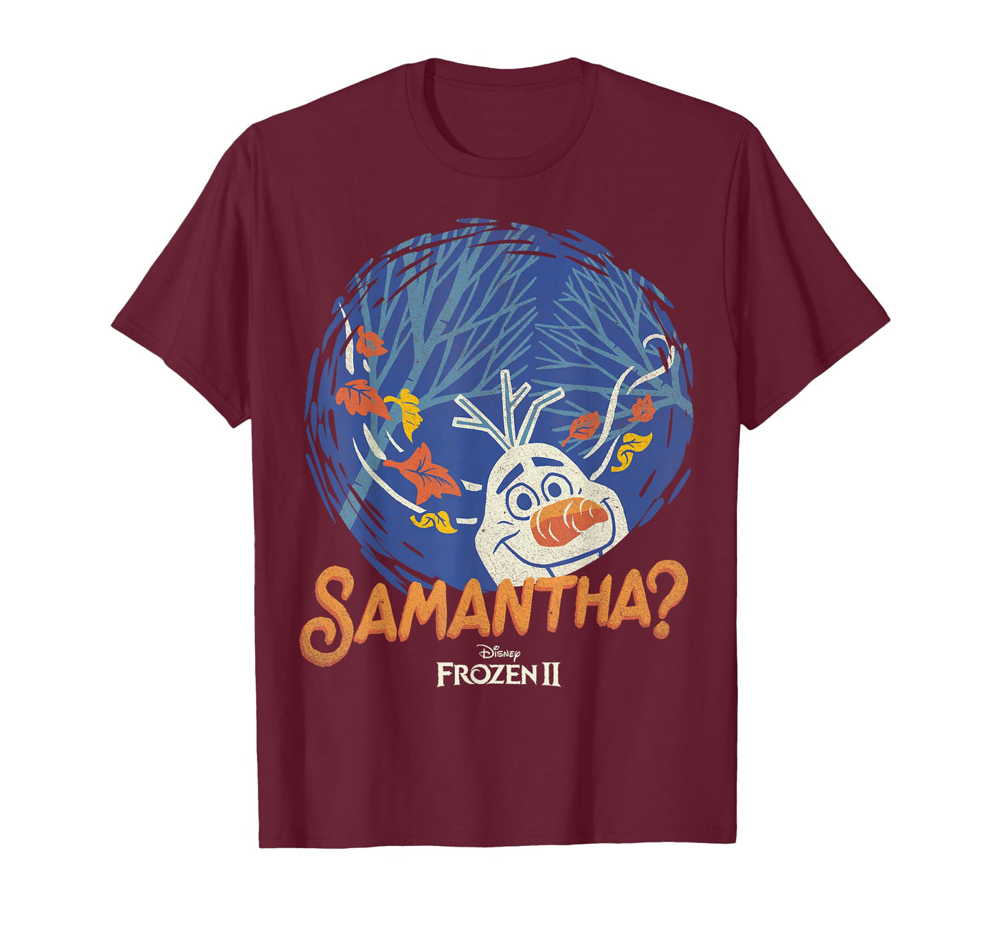 Disney Frozen 2 Olaf Samantha Circle Portrait T-Shirt