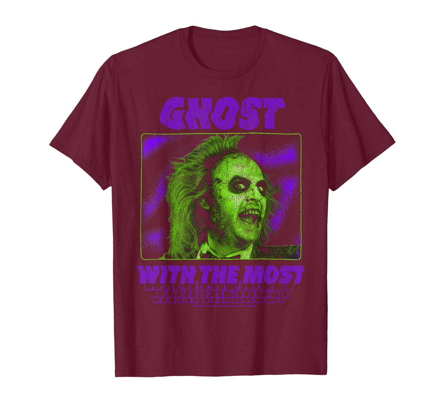 Beetlejuice Ghost With The Most Neon Poster T-Shirt