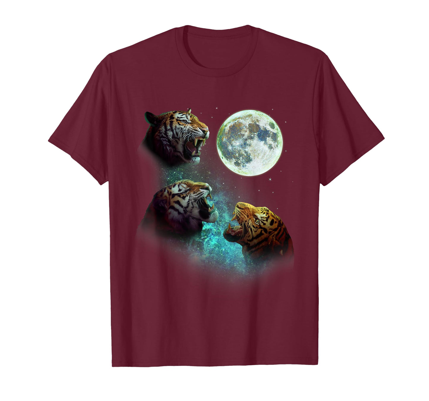 Three Tigers Howl at Moon 3 Wolfs - Funny Wolves Parody T-Shirt