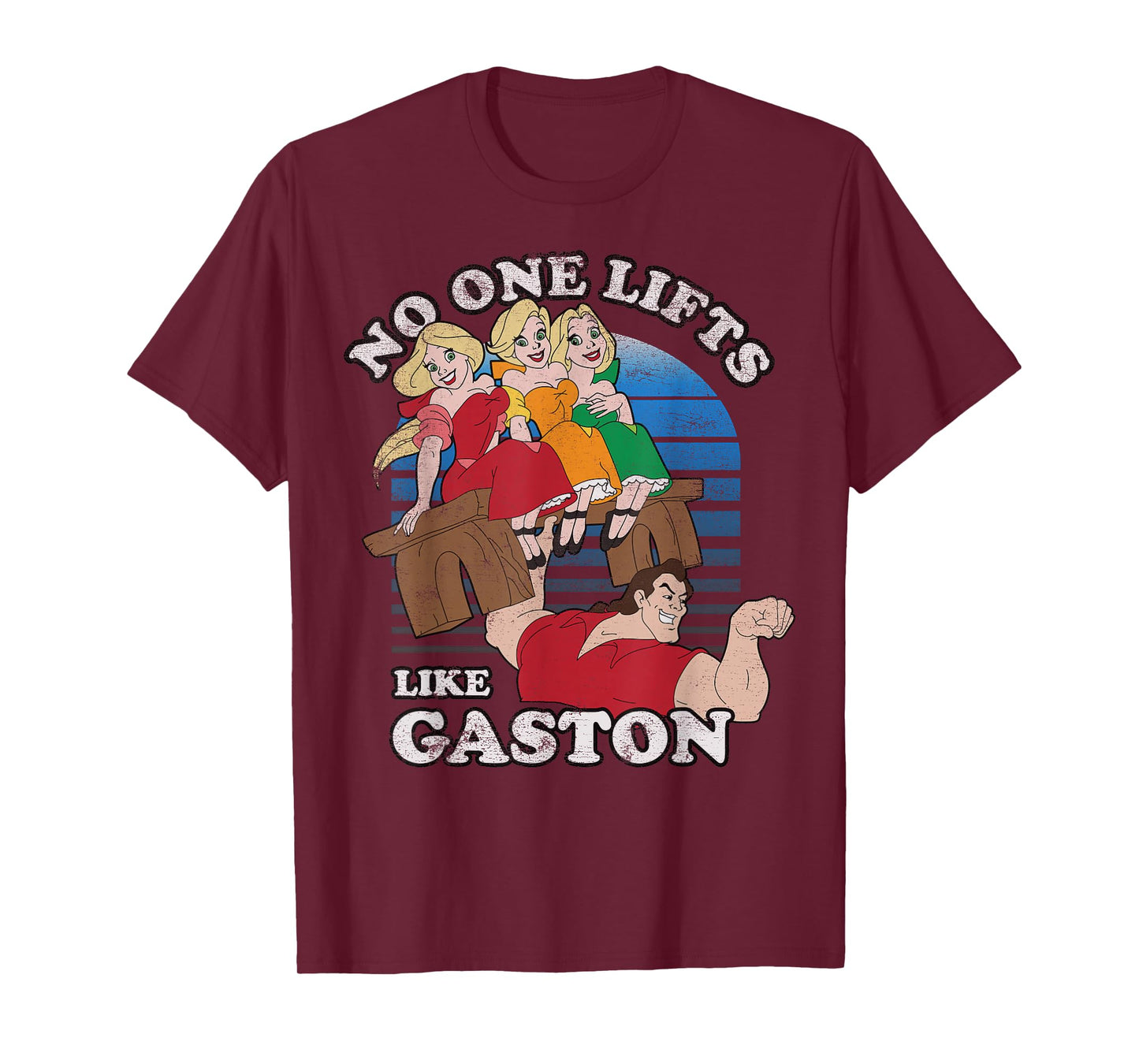 Disney Beauty and the Beast Retro No One Lifts Like Gaston T-Shirt