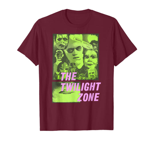 The Twilight Zone Pop Art Color Collage Retro TV Show T-Shirt