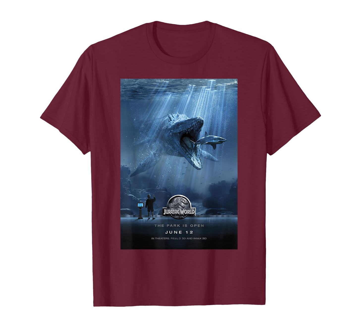 Jurassic World Mosasaurus Movie Poster Graphic T-Shirt T-Shirt