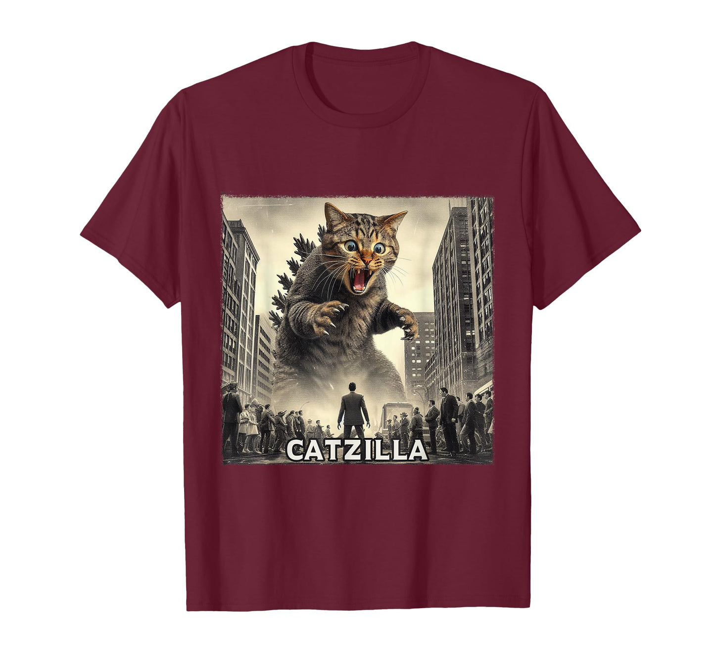 Catzilla Cat Japanese Art Funny T-Shirt