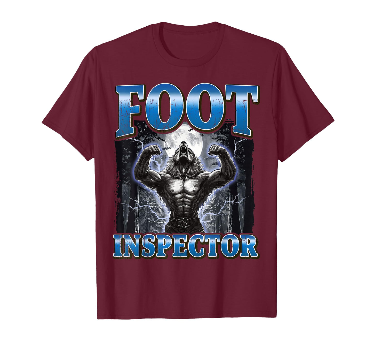Foot Inspector Funny Werewolf Meme T-Shirt