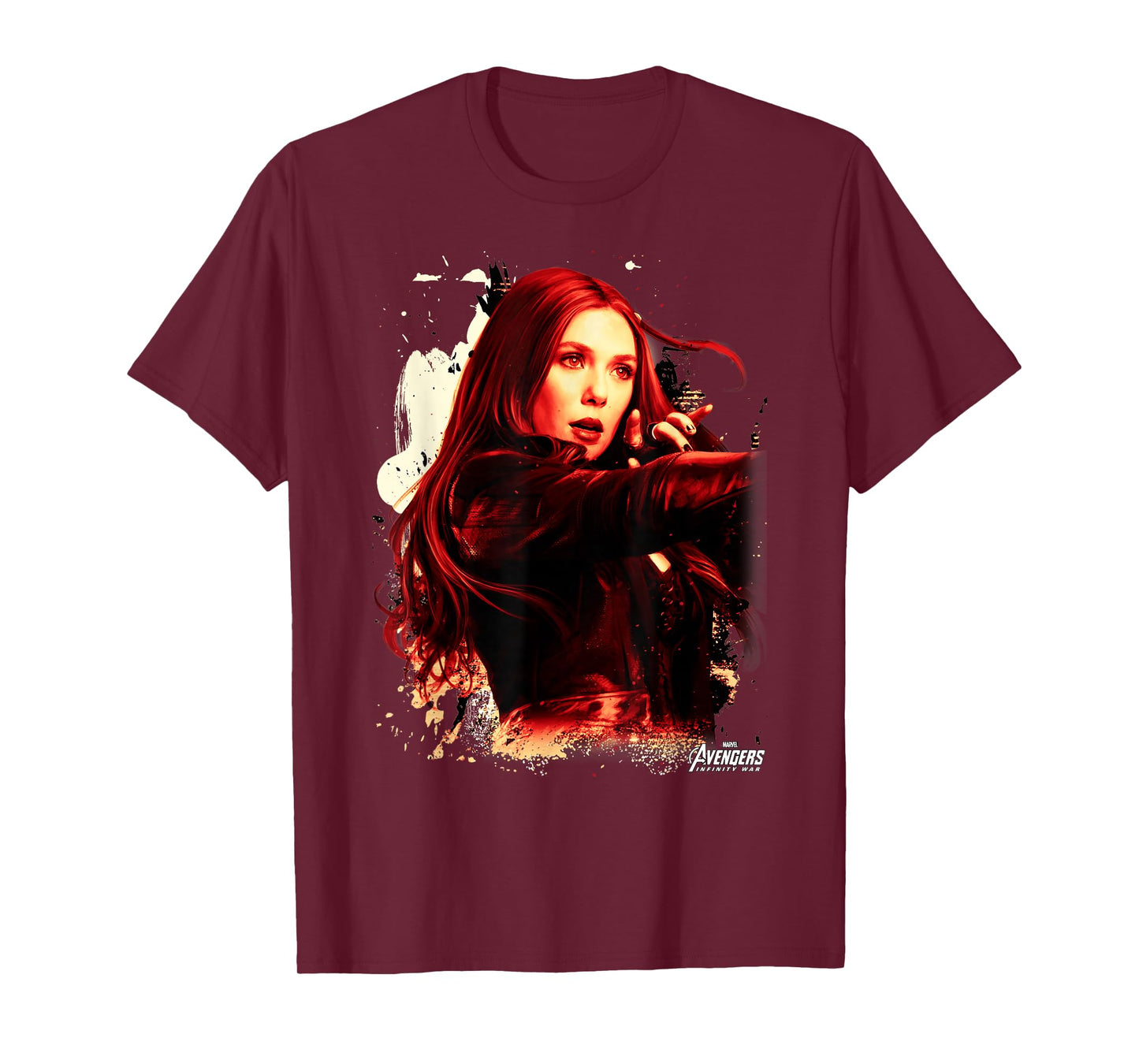 Marvel Infinity War Scarlet Witch Portrait Graphic T-Shirt T-Shirt