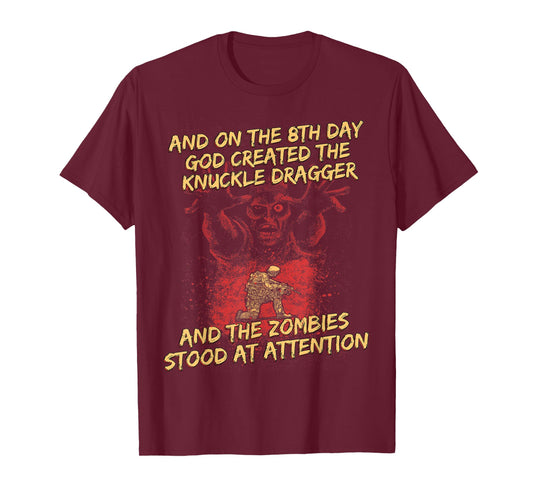 Knuckle Dragger Zombies Halloween Military Gift T-Shirt