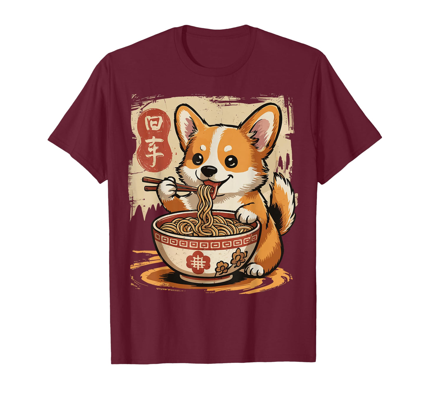 Corgi Eating Ramen T-Shirt
