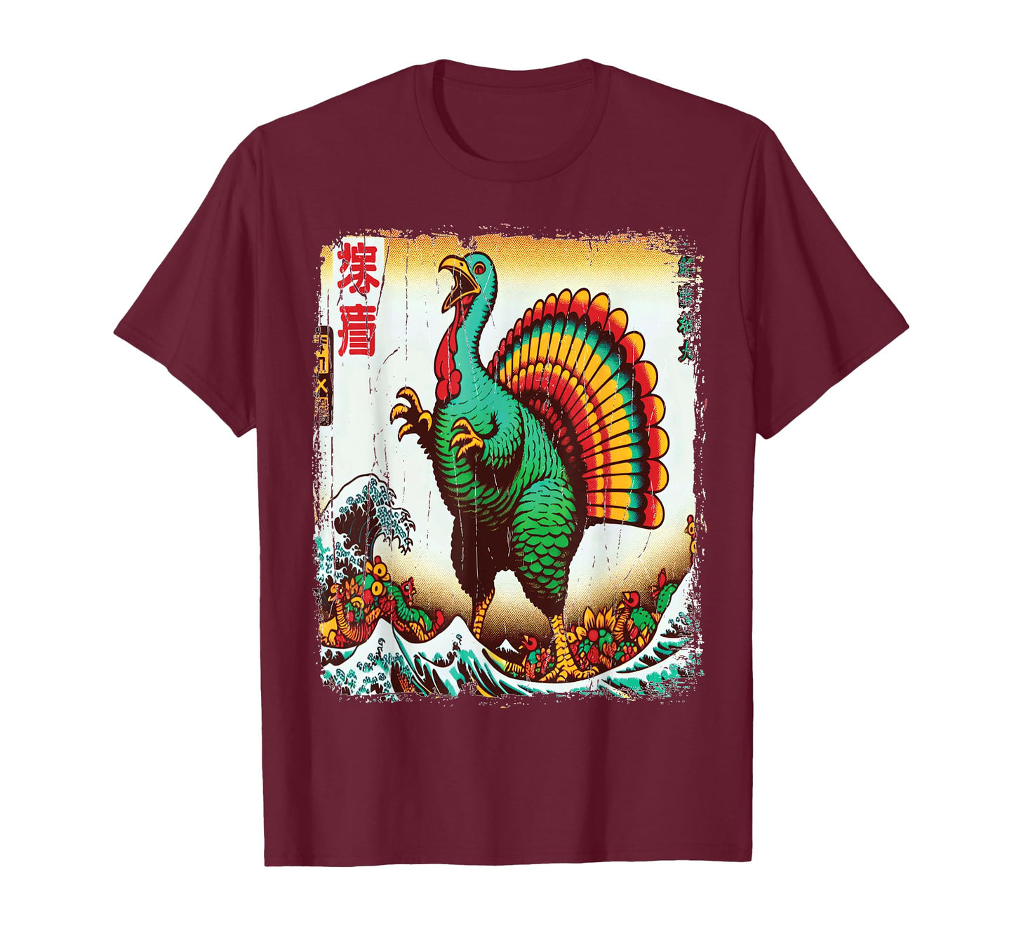 Turkey Day Kanagawa Wave Gobblezilla T-Shirt