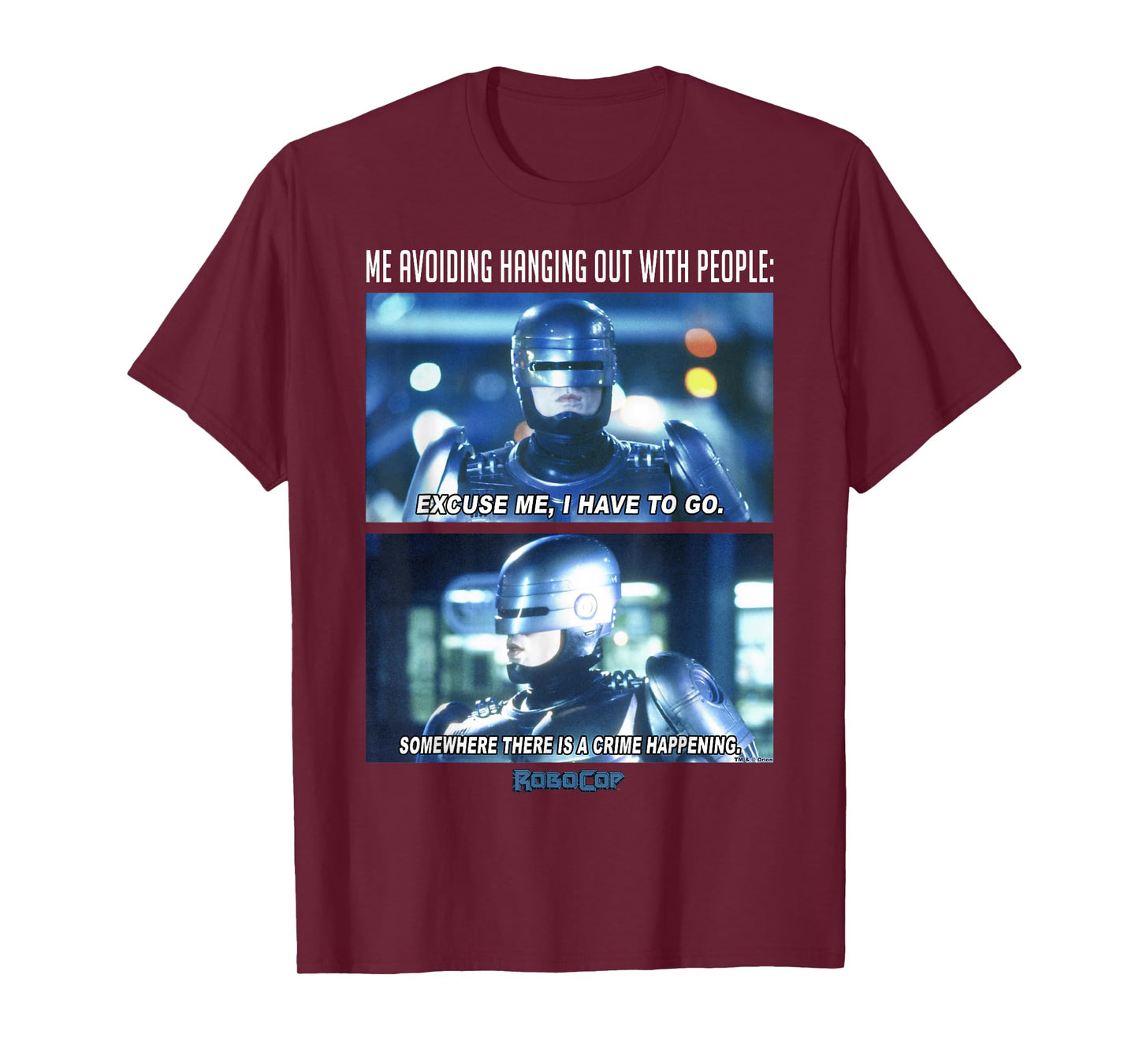 RoboCop Me Avoiding Hanging Out With People Meme T-Shirt