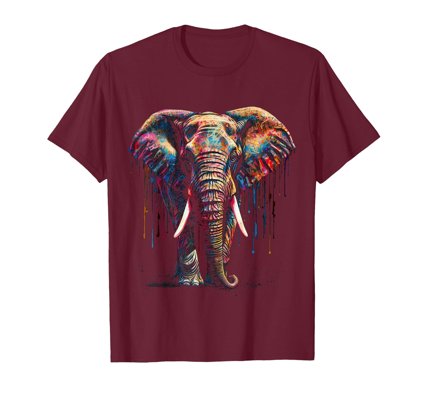 Elephant Art - Animal Colourful Zoo Elephant T-Shirt