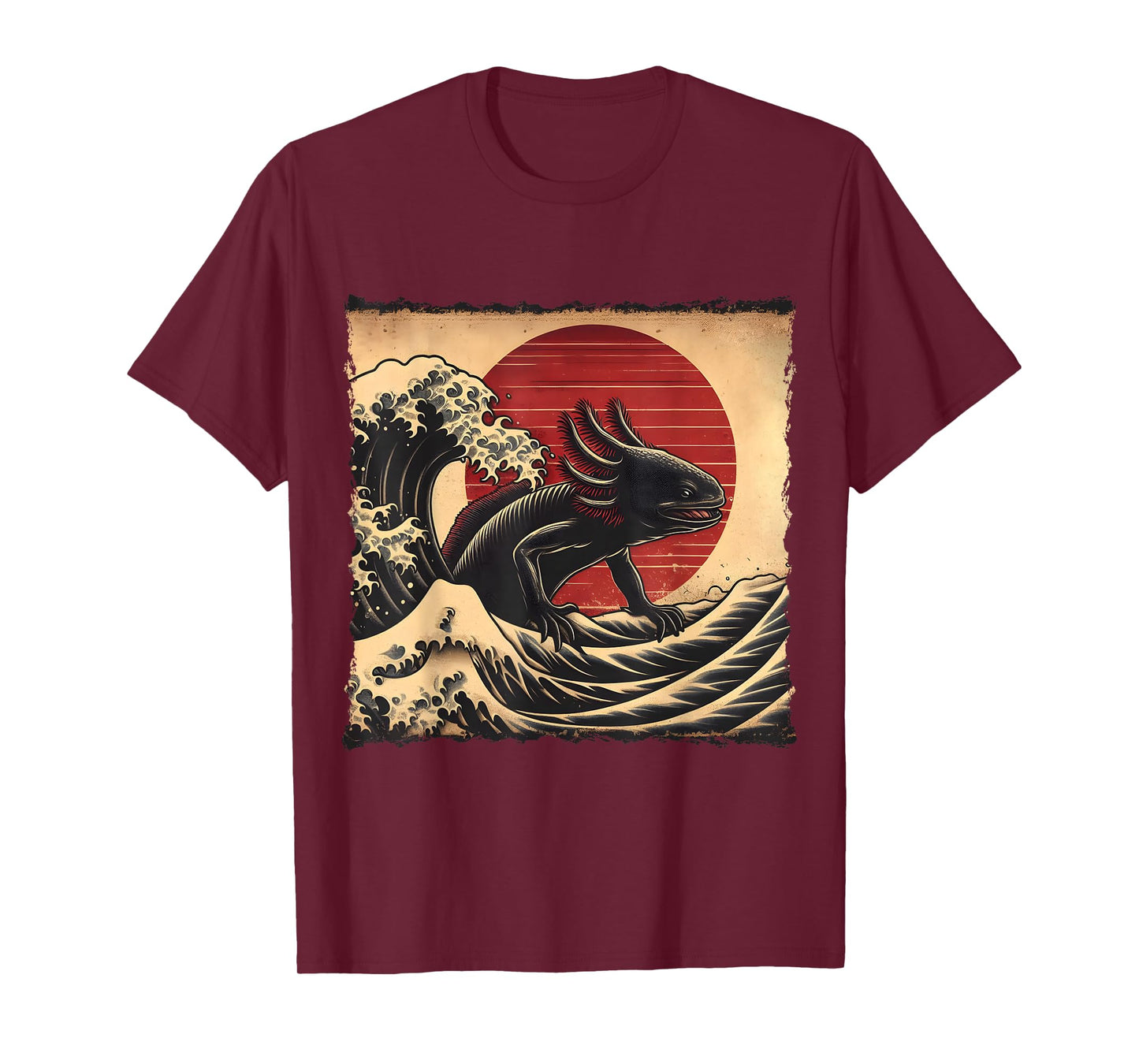 Retro Vintage Axolotl Kaiju Monster Japan Art Anime Lover T-Shirt