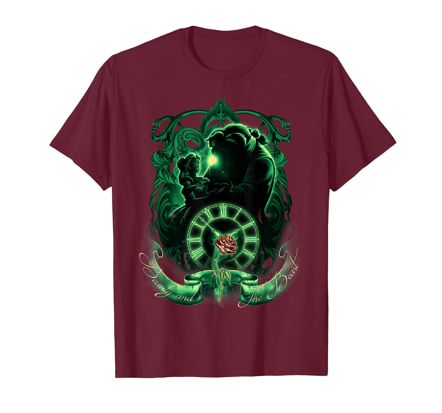 Disney Beauty and the Beast Glow Tale As Old As Time Poster T-Shirt