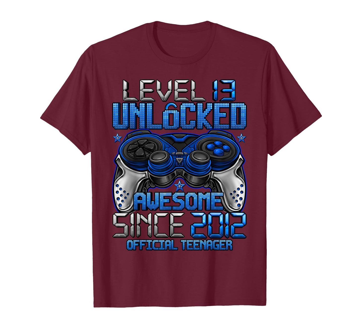 Official Teenager Level 13 Unlocked Gifts 13th Birthday Boy T-Shirt