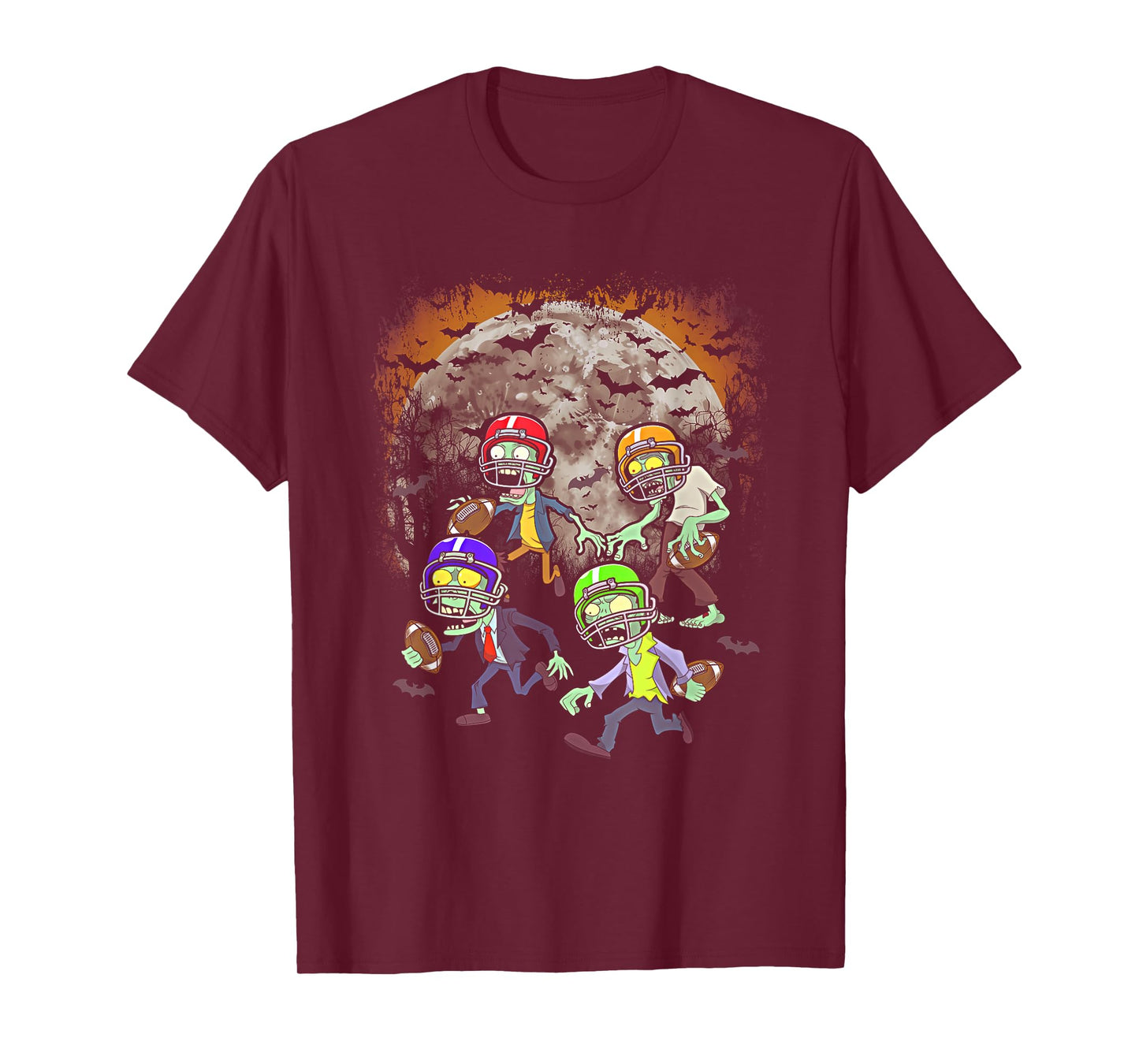 Football Zombie Player Halloween Spooky Football Team Sport T-Shirt