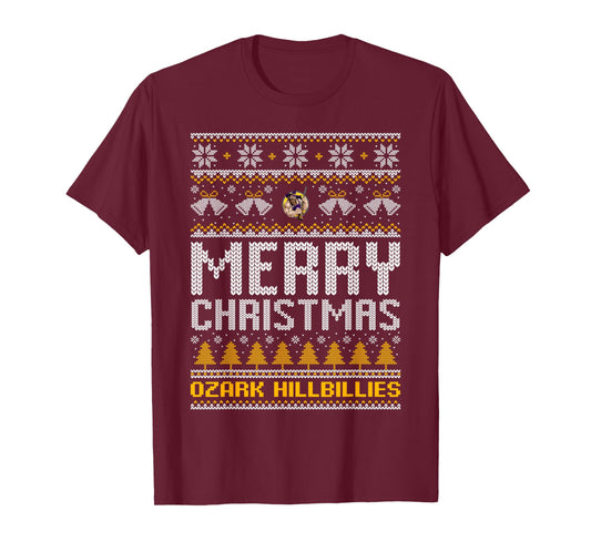 Ozark Hillbillies Logo Merry Christmas Ugly Sweater HS T-Shirt