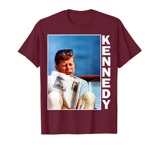 John F Kennedy Cigar Smoking Presidential Souvenir President T-Shirt
