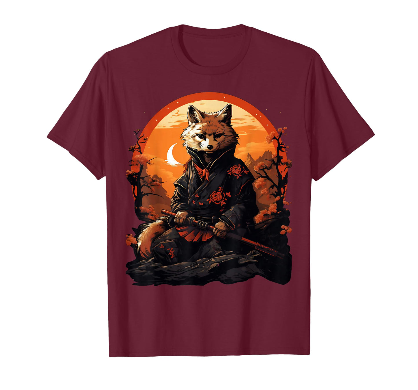 Japanese Kawaii Fox Warrior Ninja martial arts Fox T-Shirt