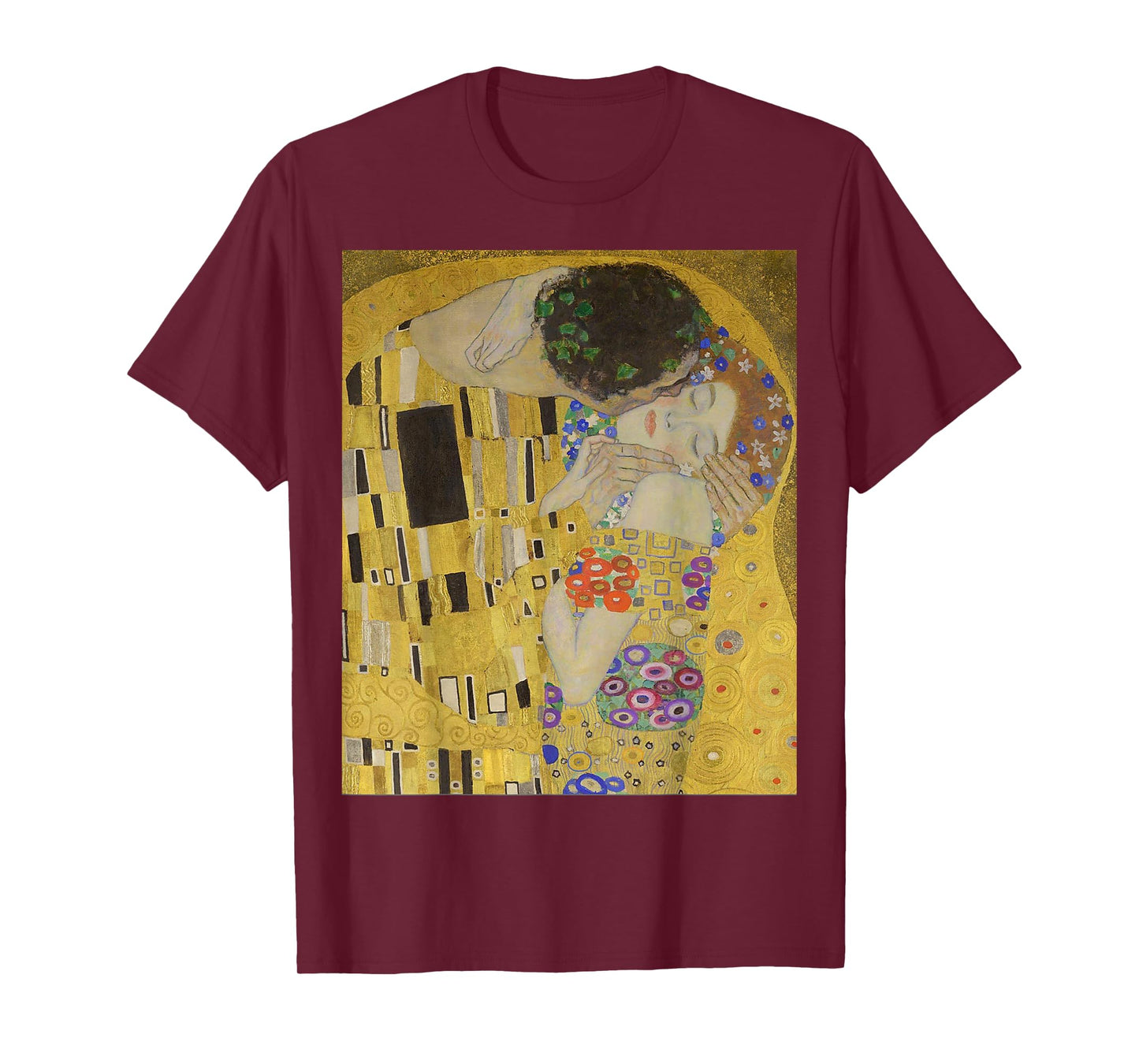 The Kiss or Lovers by Gustav Klimt T Shirt T-Shirt
