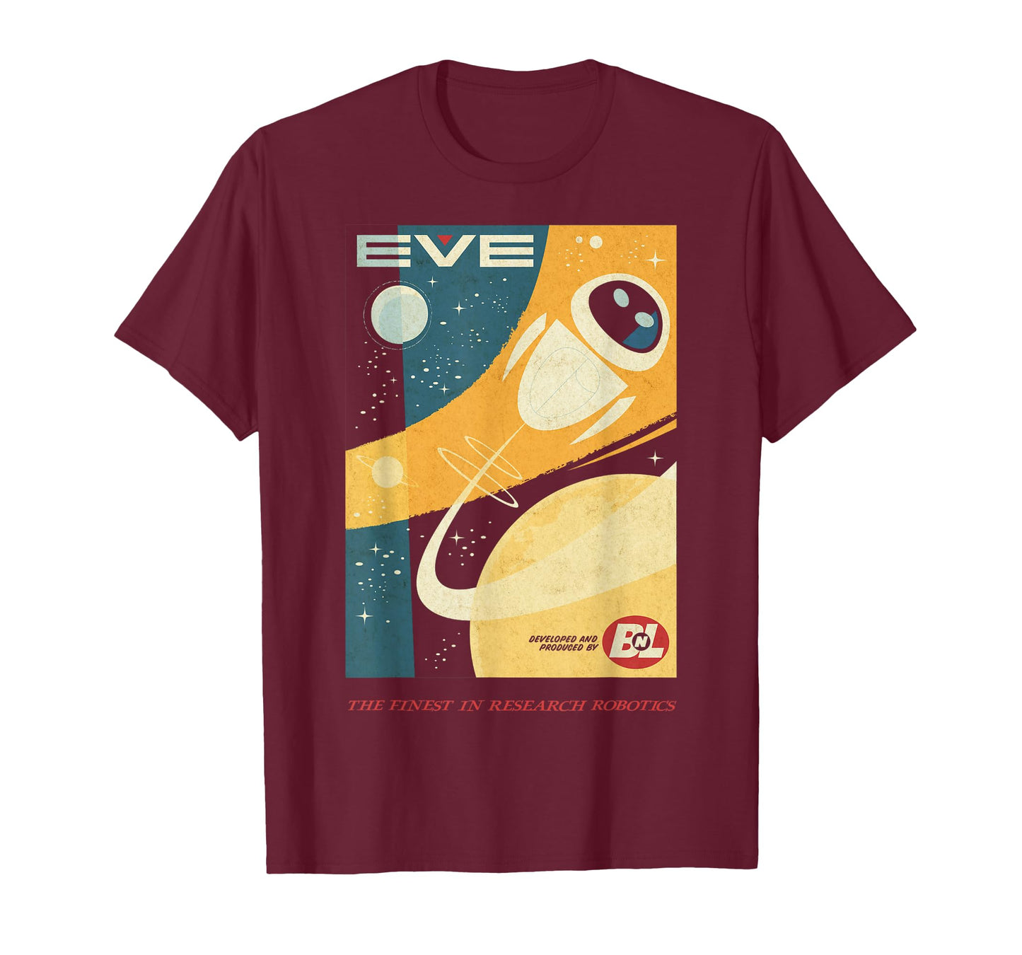 Disney Pixar Wall-E Eve Finest in Research Robotics Poster T-Shirt