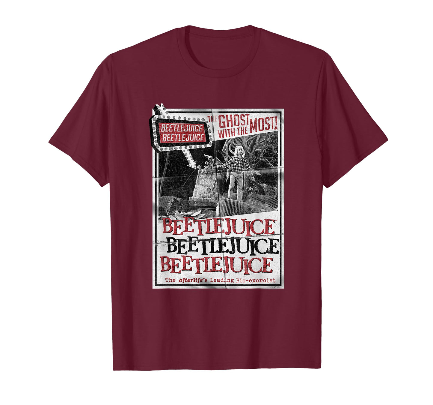 Beetlejuice Vintage Retro Ghost With The Most Faded Flyer T-Shirt