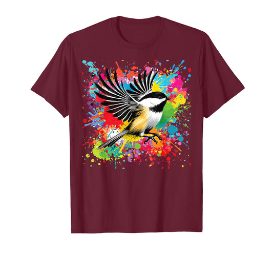 Chickadee Bird Illustration, Chickadee T-Shirt