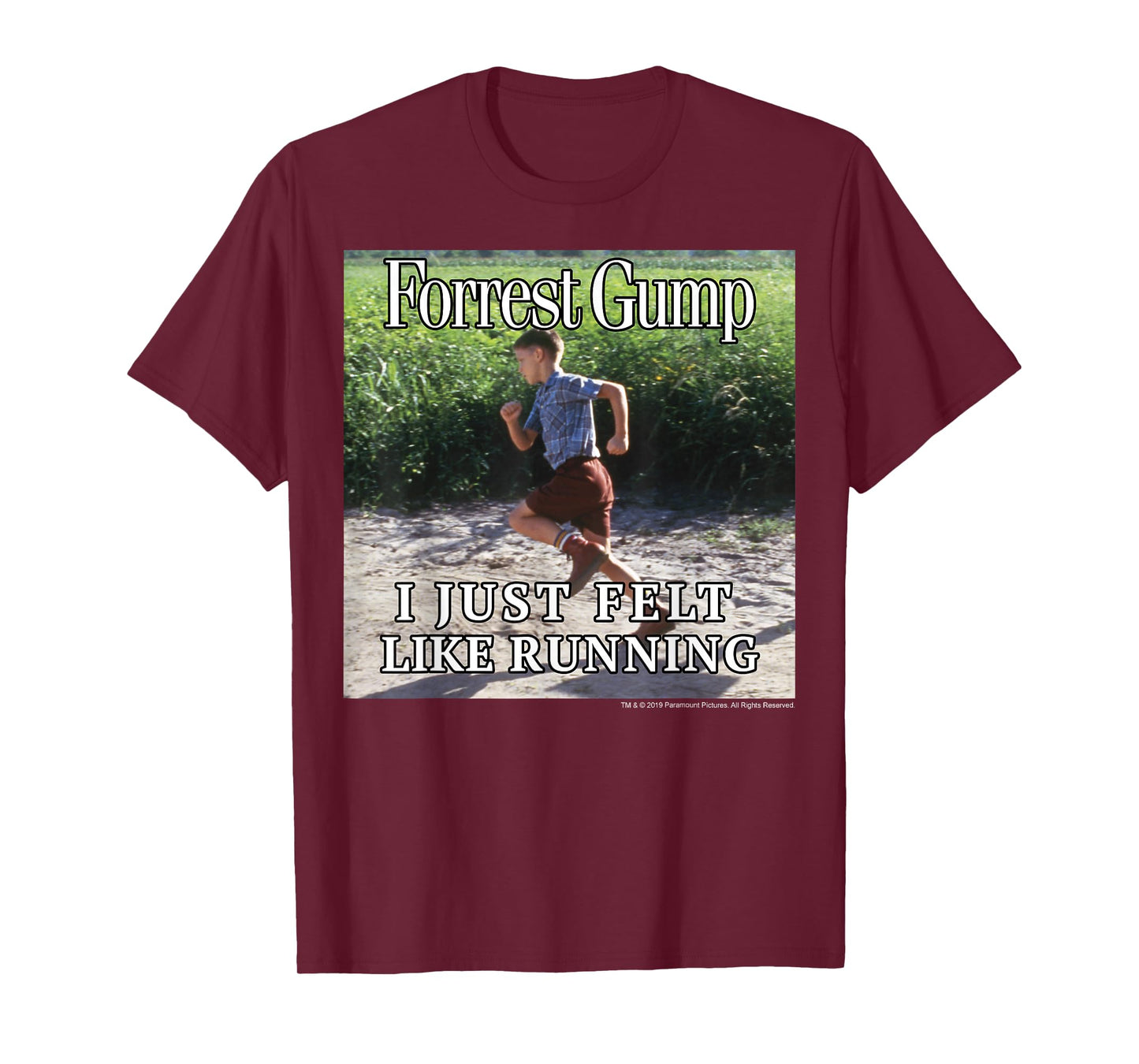 Forrest Gump Just Felt Like Running Photo Panel T-Shirt