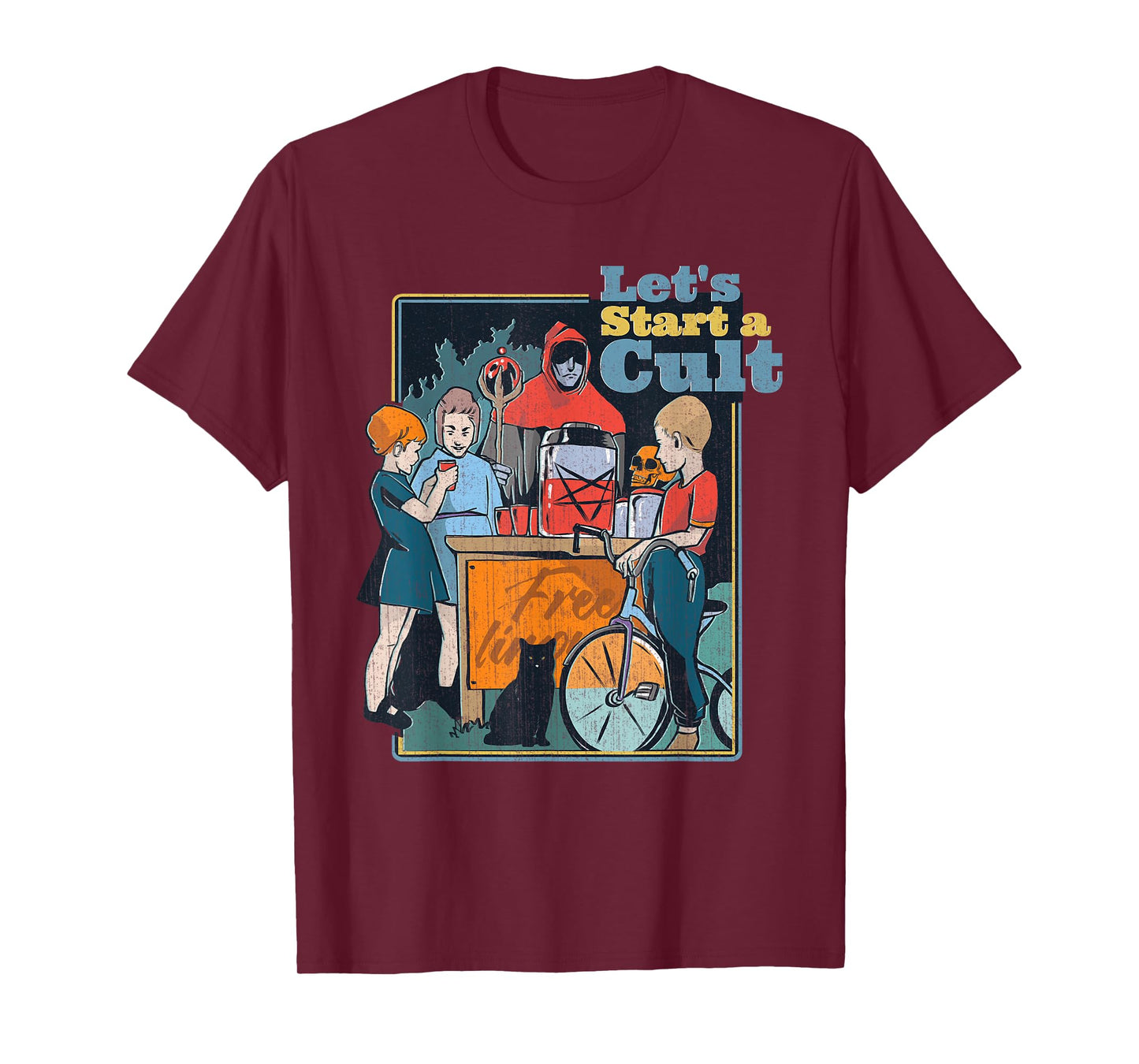 Let's Start A Cult Funny Vintage Child Game Demons Gift T-Shirt