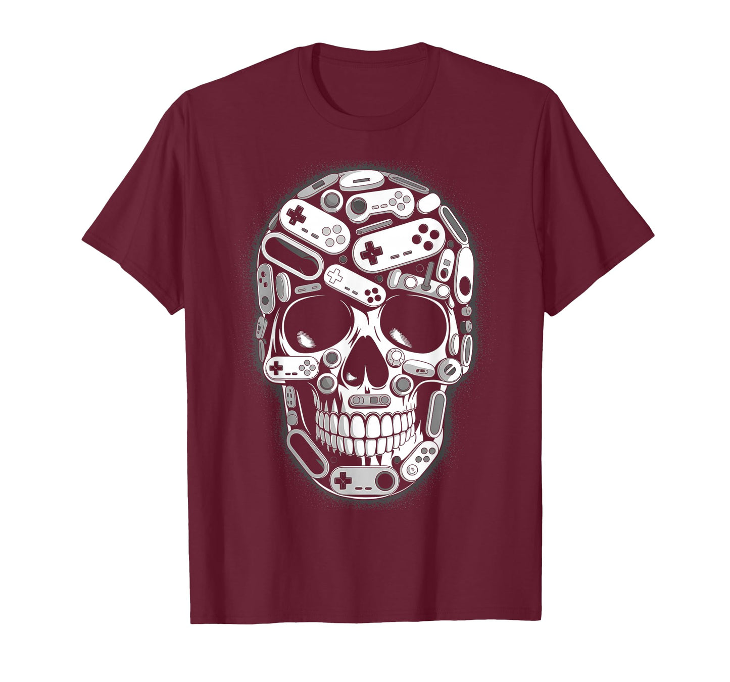 Halloween Skeleton Skull Gamer Boys Men Controller Gaming T-Shirt