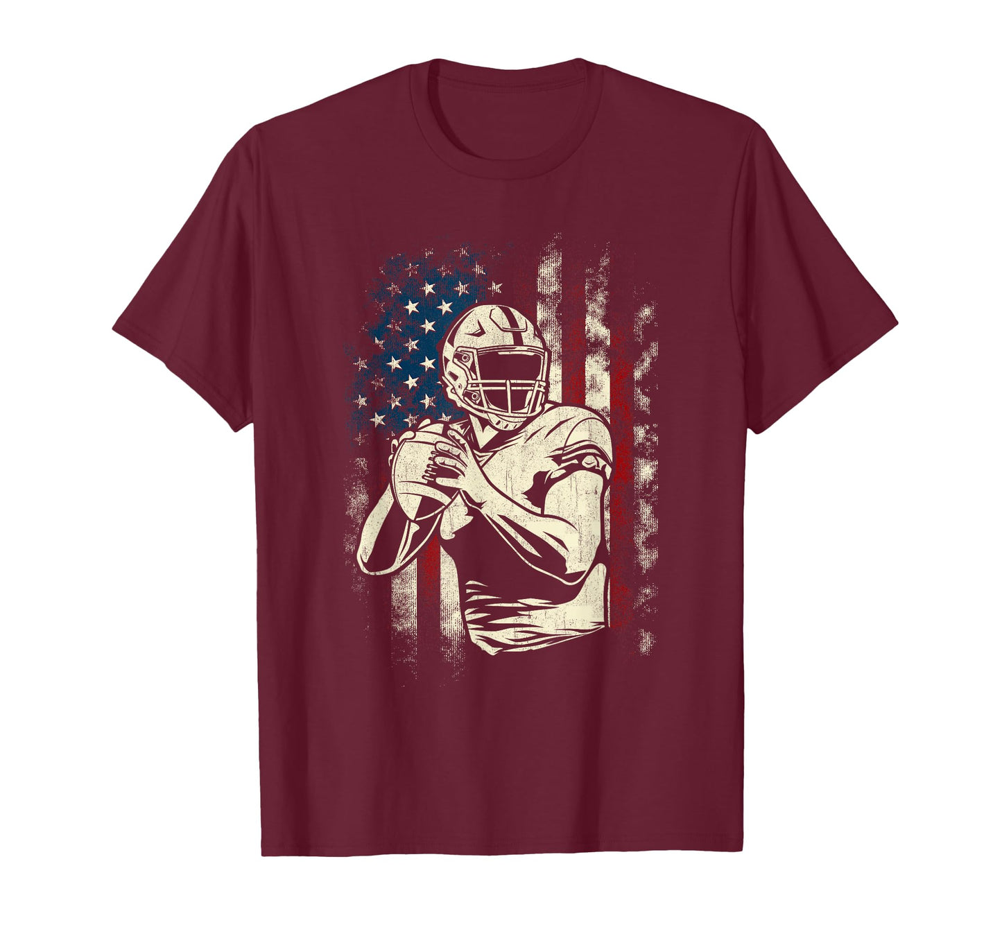 Patriotic Football Player - American Game Ball Sports Lover T-Shirt