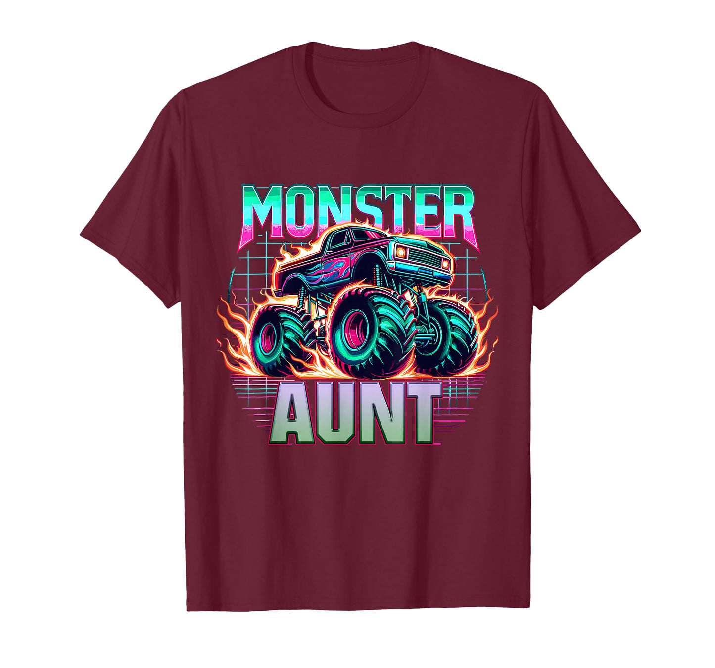 Monster Truck Aunt Monster Truck Are My Jam Truck Lovers T-Shirt