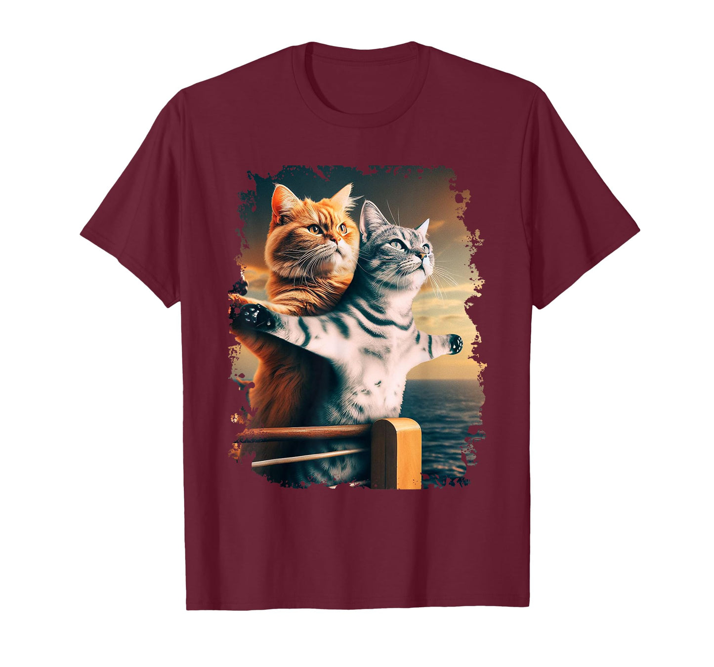 Titanic Meme Shirt for Kids Girls Funny Tee Cat Titanic T-Shirt