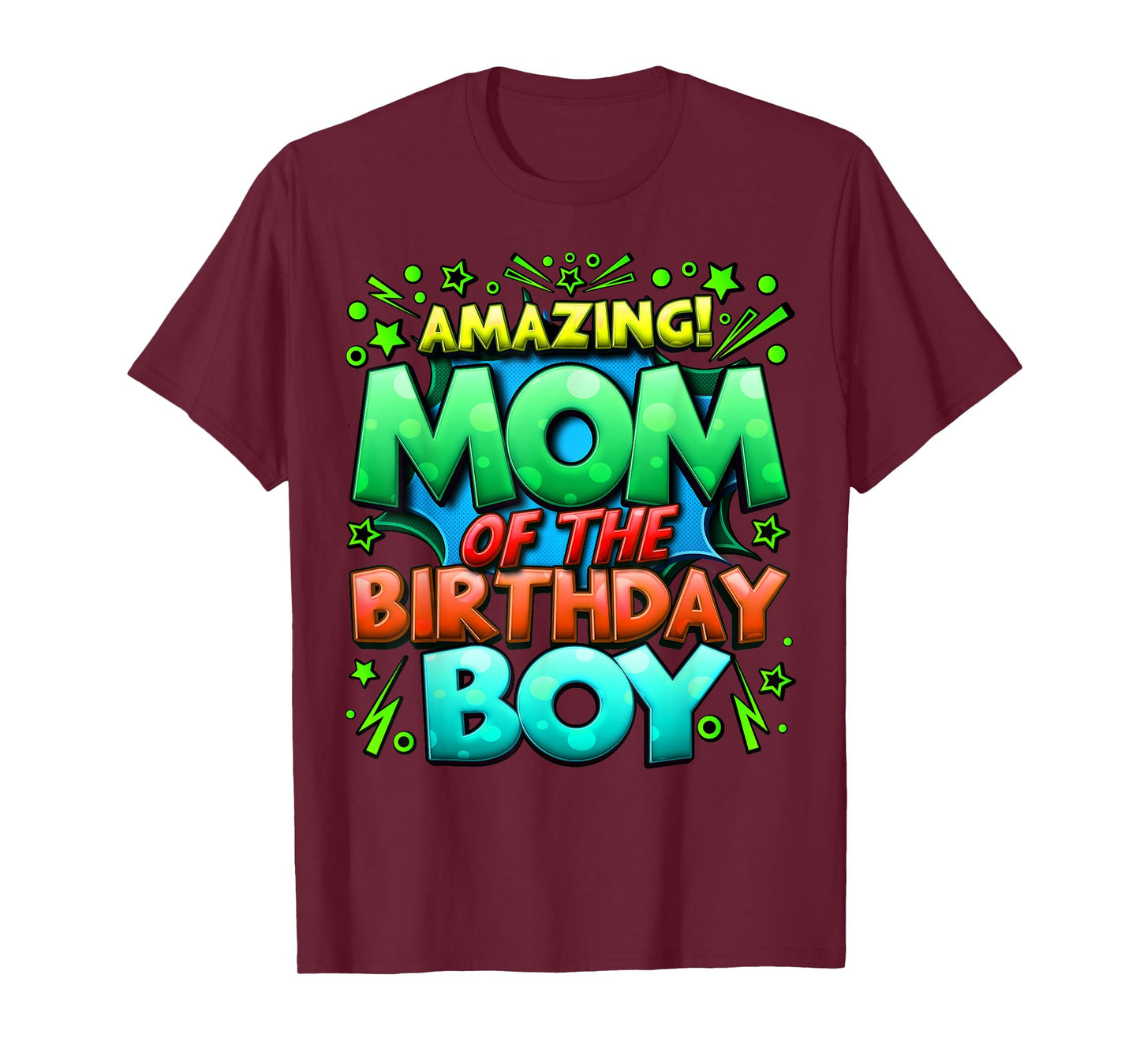 Mom of the Birthday Boy Matching Family Mommy T-Shirt
