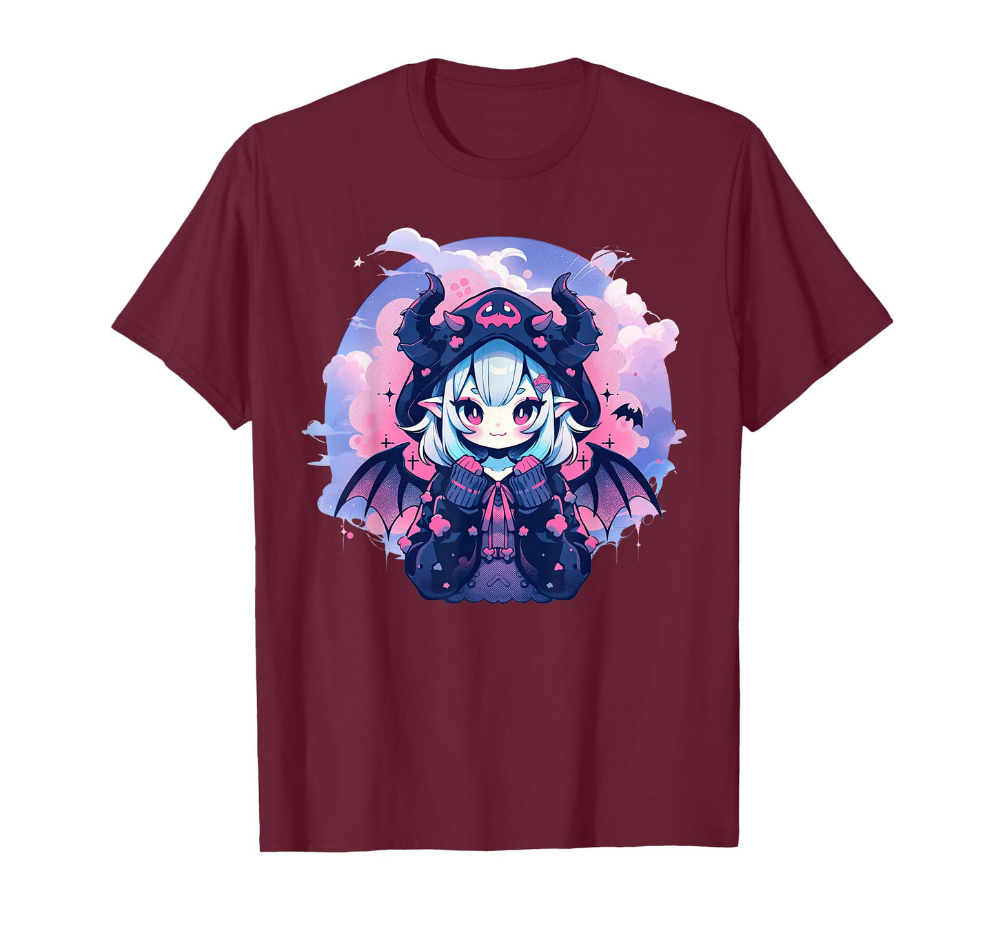 Anime Demon Girl Kawaii Succubus Pastel Goth Cute Witchcraft T-Shirt