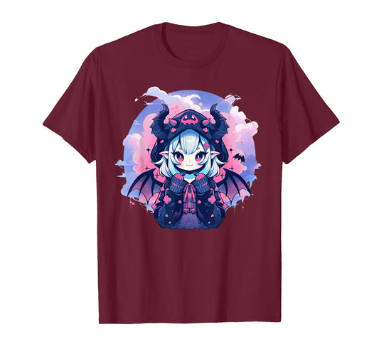 Anime Demon Girl Kawaii Succubus Pastel Goth Cute Witchcraft T-Shirt